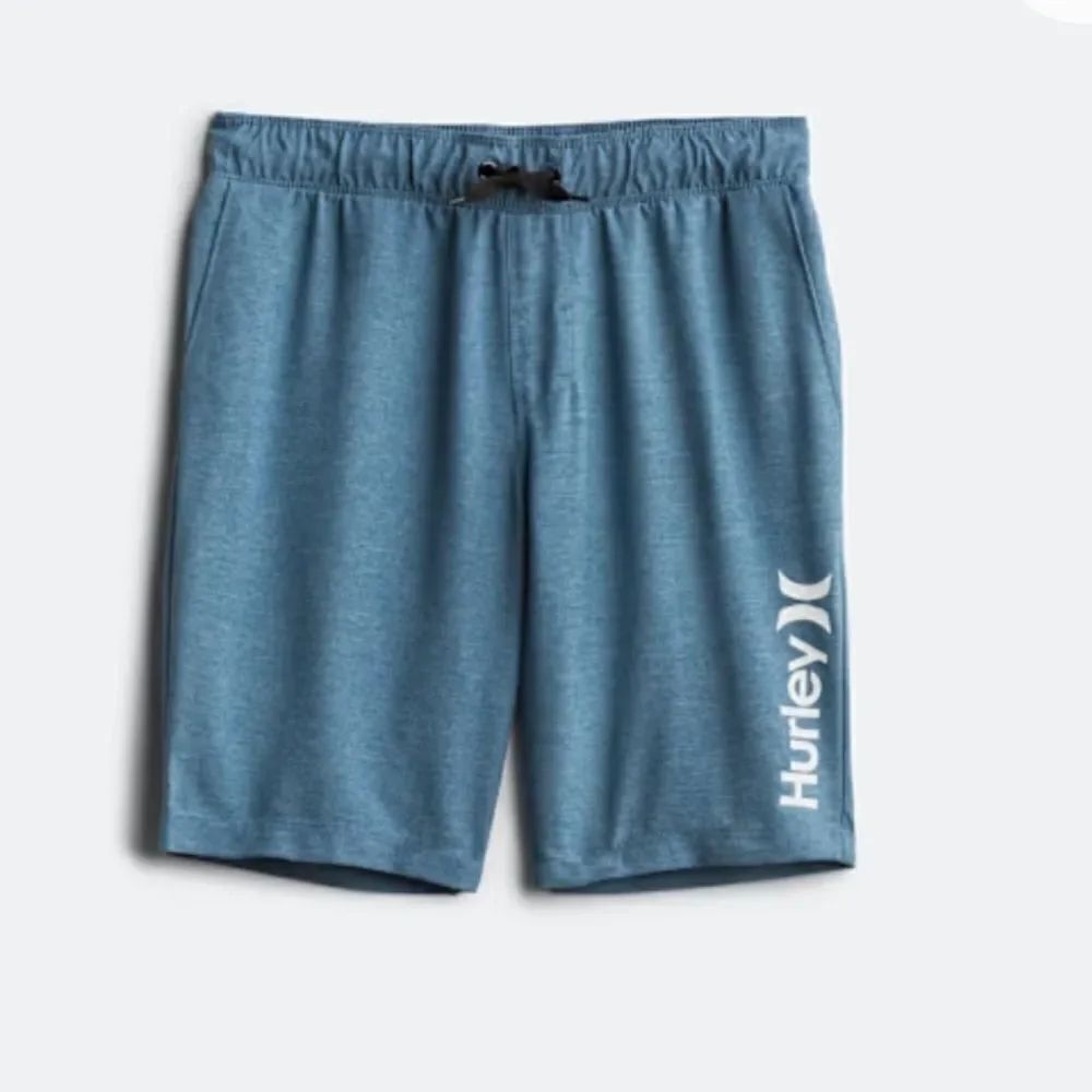 Hurley Boys Casual Shorts Size 6 Blue Drawstring Elastic Waist DRY FIT